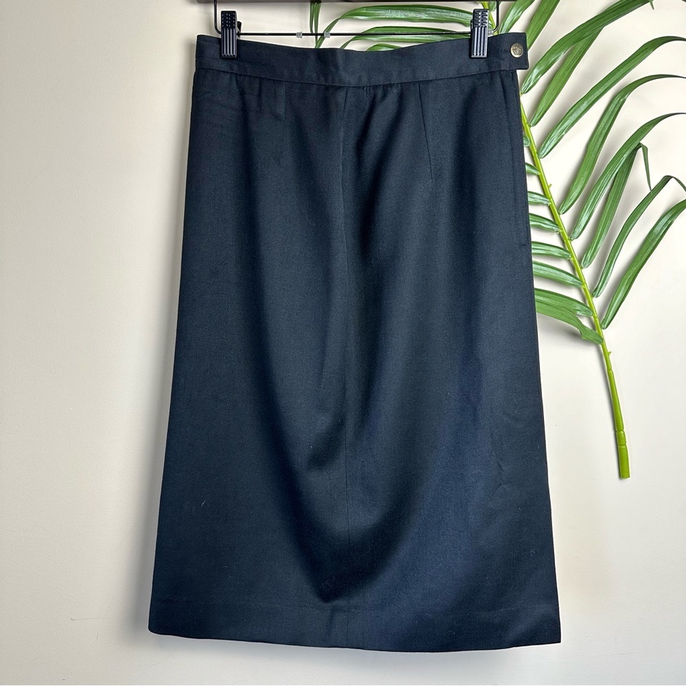 Vintage Mr Jax 100% Pure Virgin Wool Black Lined Skirt